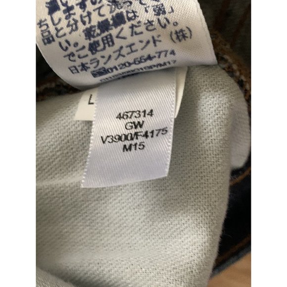 Lands End Sz 10 Midrise Dark Wash Straight Leg Jeans Stretch Denim EUC - Picture 9 of 9